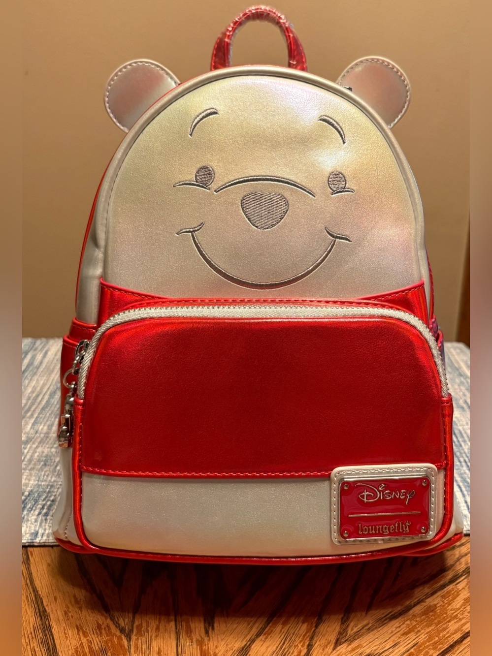 Loungefly Disney 100th Platinum Winnie the Pooh Mini Backpack Limited Edition